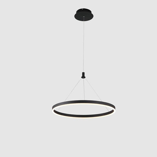 Corona 12" 16" 24" Wide Circle LED Ring Glow Modern Chandelier Pendant Light