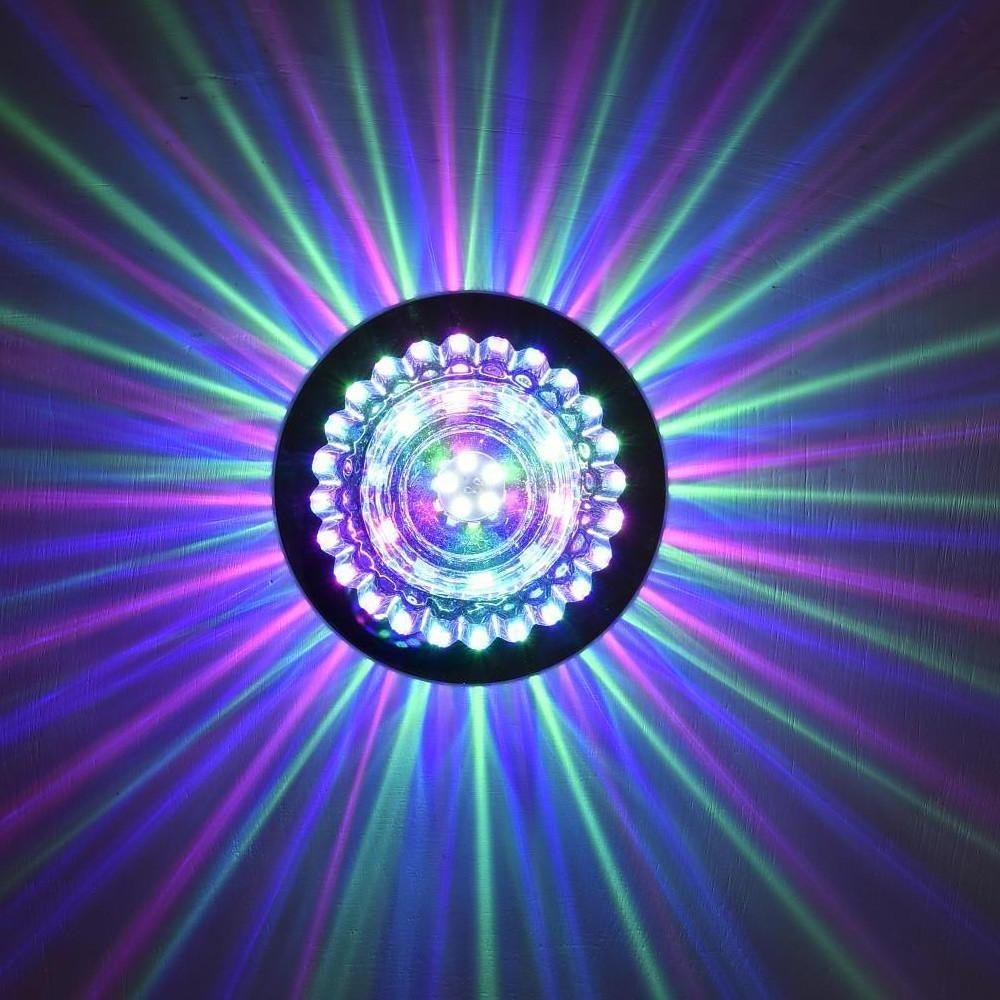 Geometric Crystal Flush Mount LED Ceiling Light