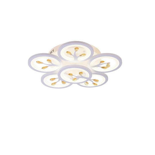 16 Lights Flower Dimmable LED White Nordic Ceiling Light – Flush Mount