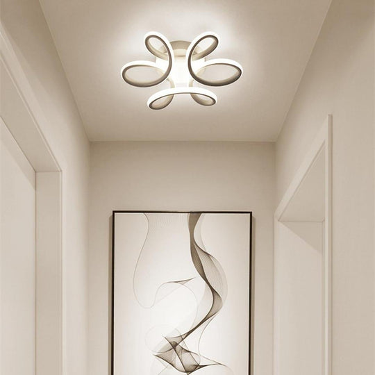 Waves Flower LED Modern Flush Mount Ceiling Light