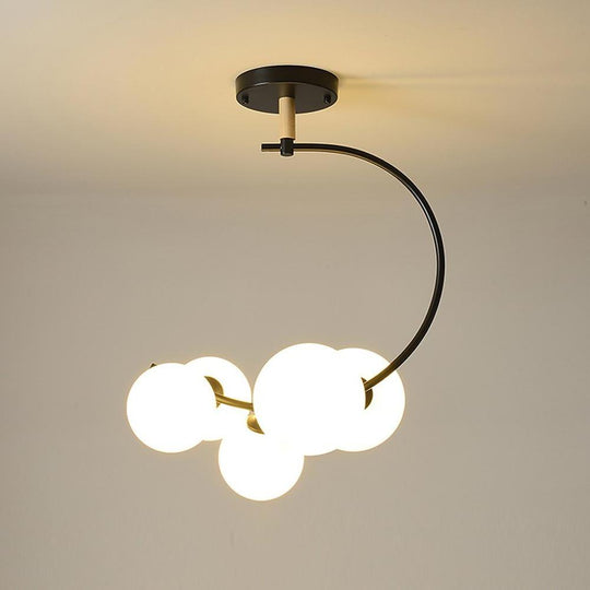 Nordic Style 5-Light Cluster Globe Chandelier