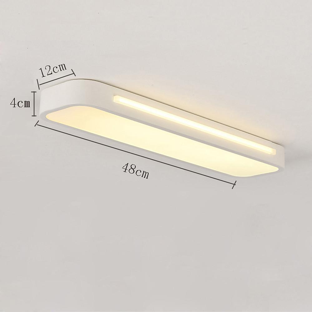 Long Oval – 19" 1-Light LED Flush Mount Minimalist Rectangular Ceiling Light