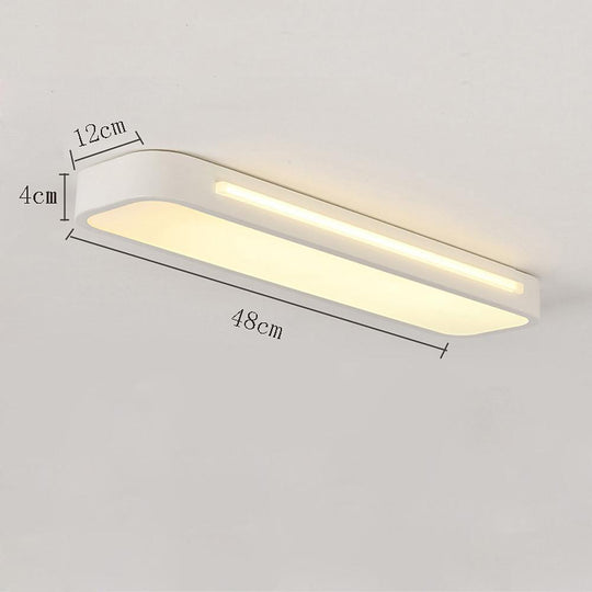Long Oval – 19" 1-Light LED Flush Mount Minimalist Rectangular Ceiling Light