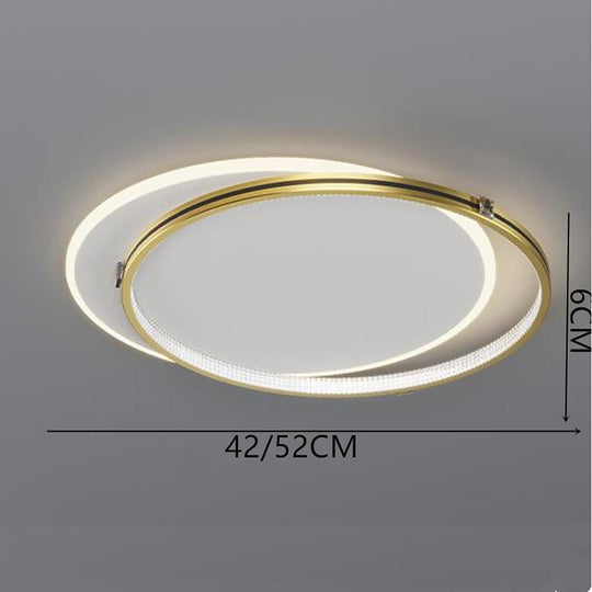 2 Circle Metal Dimmable LED Modern Flush Mount Ceiling Light