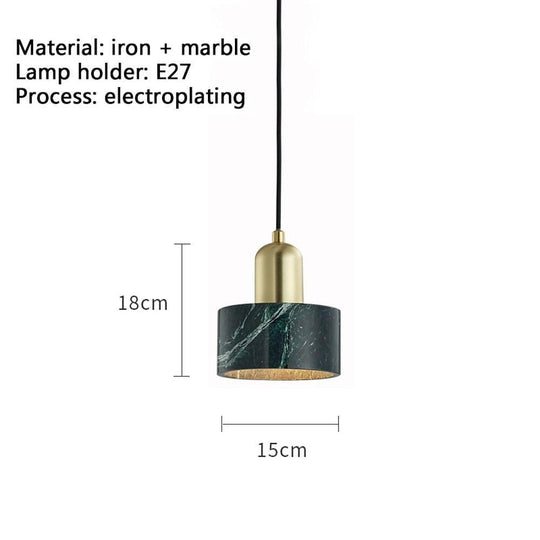 Circular Electroplated Metal LED Vintage Kitchen Pendant Light