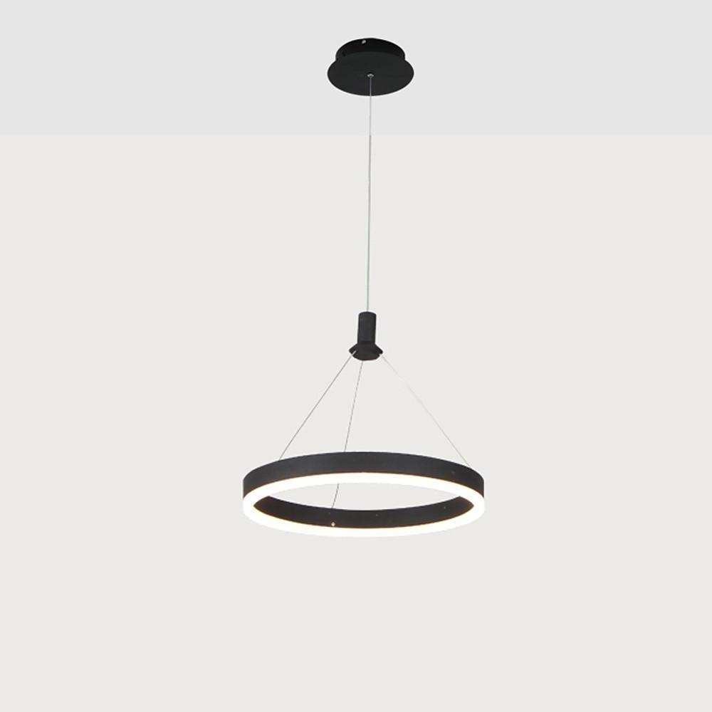 Corona 12" 16" 24" Wide Circle LED Ring Glow Modern Chandelier Pendant Light
