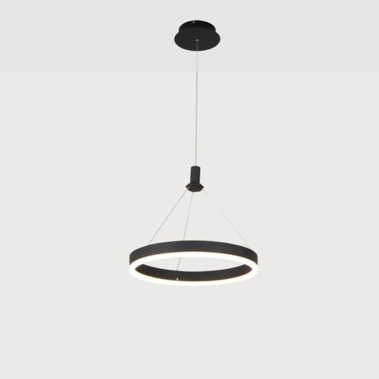Corona 12" 16" 24" Wide Circle LED Ring Glow Modern Chandelier Pendant Light