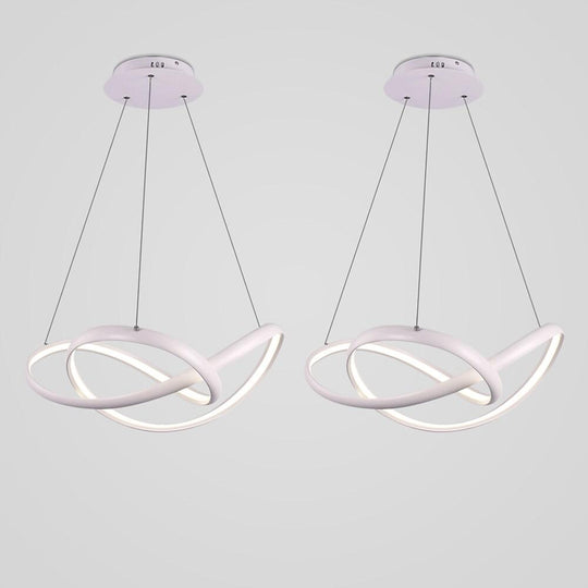 Interweaving Curved Décor Dimmable LED Adjustable Modern Pendant Light