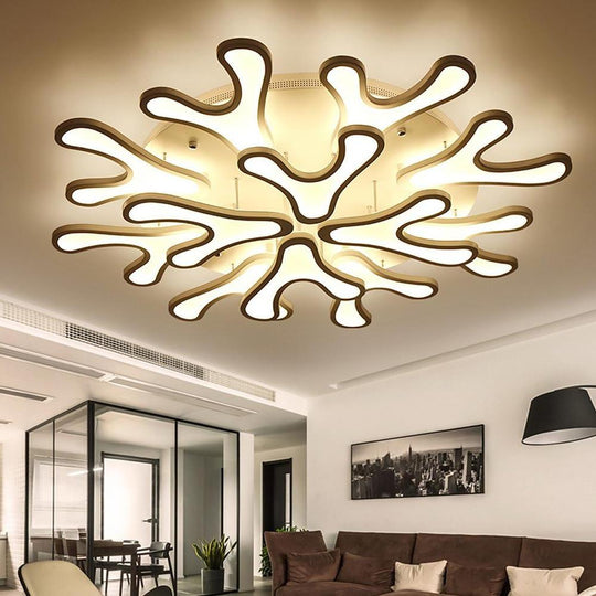 Creative Flower Dimmable LED Nordic Flush Mount Ceiling Light