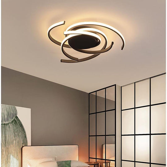 22" Scattered Semicircle Artistic Flush Mount LED Ceiling Light