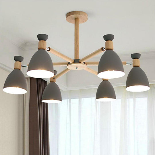 6-Light LED Nordic Pendant Lighting Chandelier – Hanging Ceiling Lights