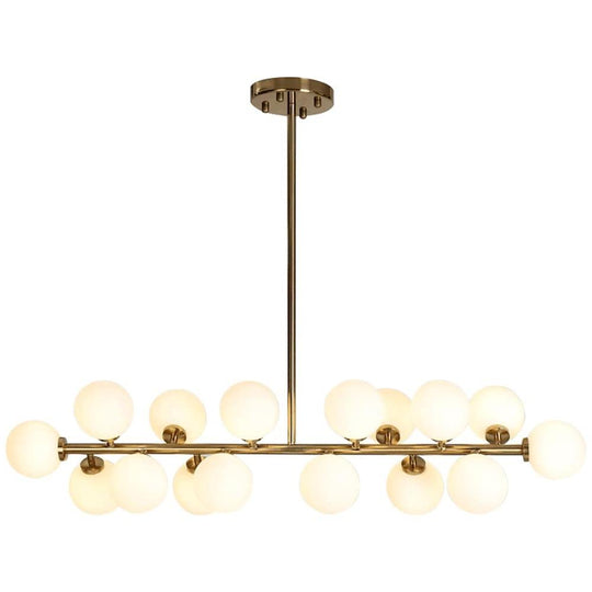Modern Gold 16-Light Kitchen Island LED Chandelier