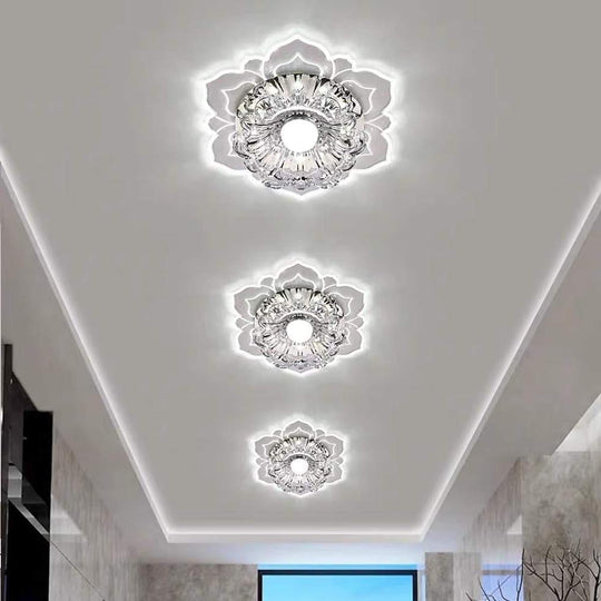 Floral Ornate LED Flush Mount Ceiling Light