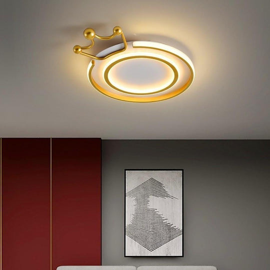 Circle Crown LED Flush Mount Ceiling Light