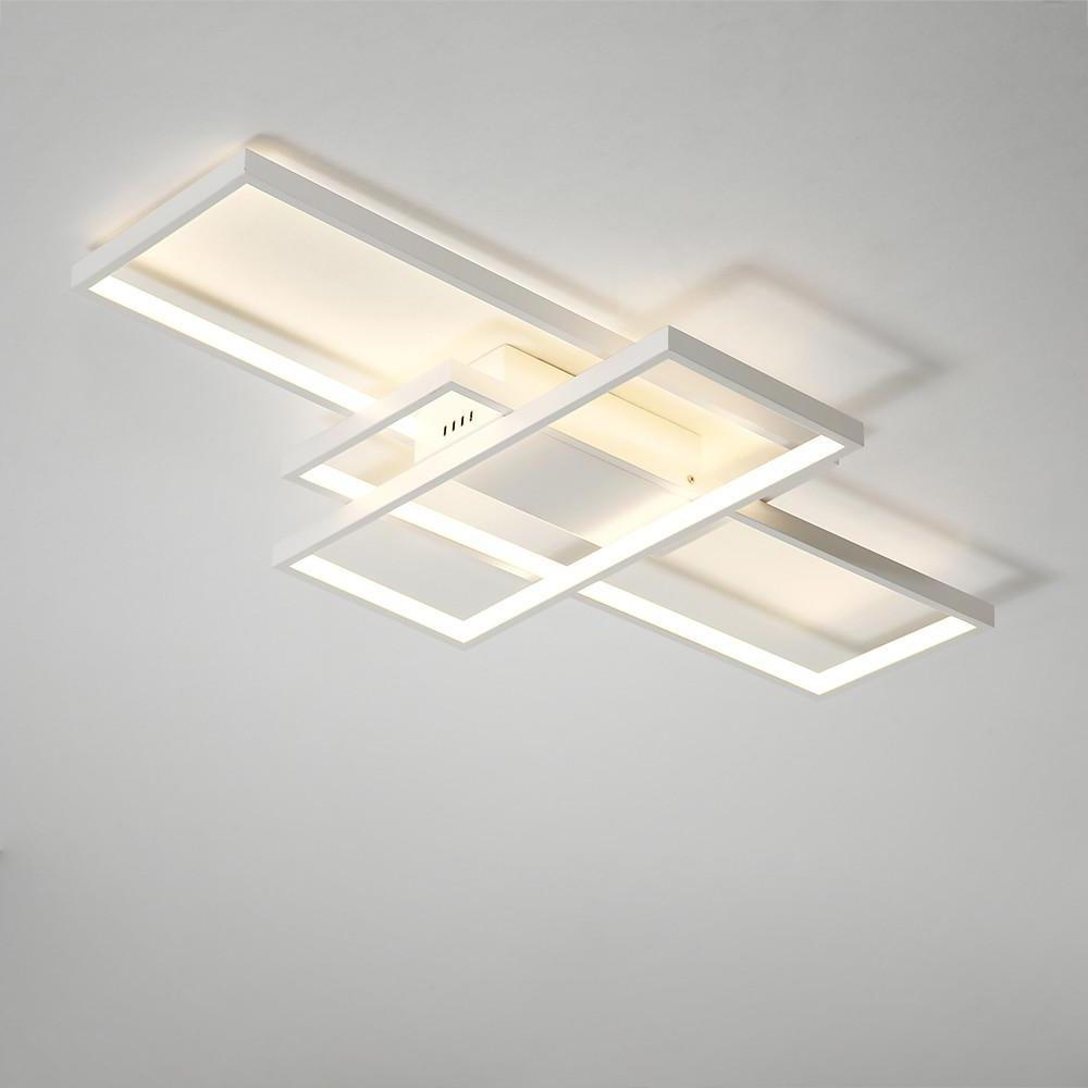 Display of Rectangles Abstract LED Flush Mount Ceiling Light