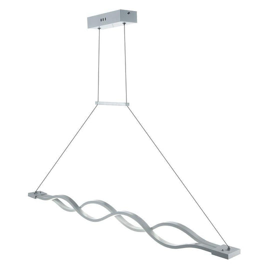 Double Wavy LED Modern Chandelier Dining Room Light Fixture