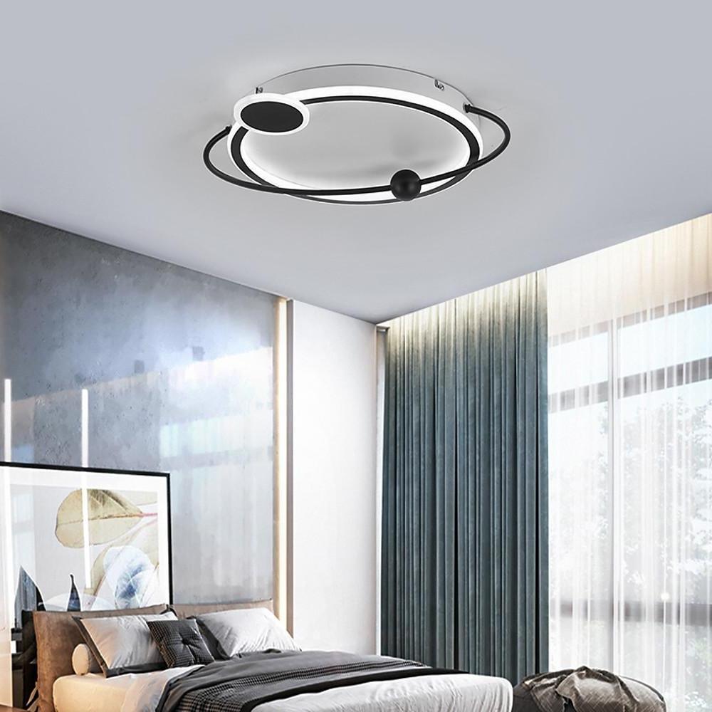 Oval Shaped Bedroom Flush Mount Unique LED Ceiling Light