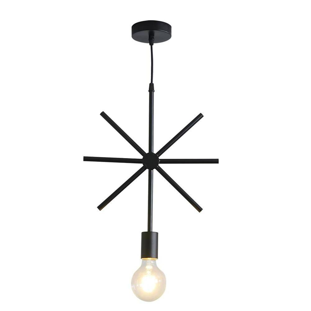 Metal Black and Gold Ceiling Light – Rounded Square Pendant