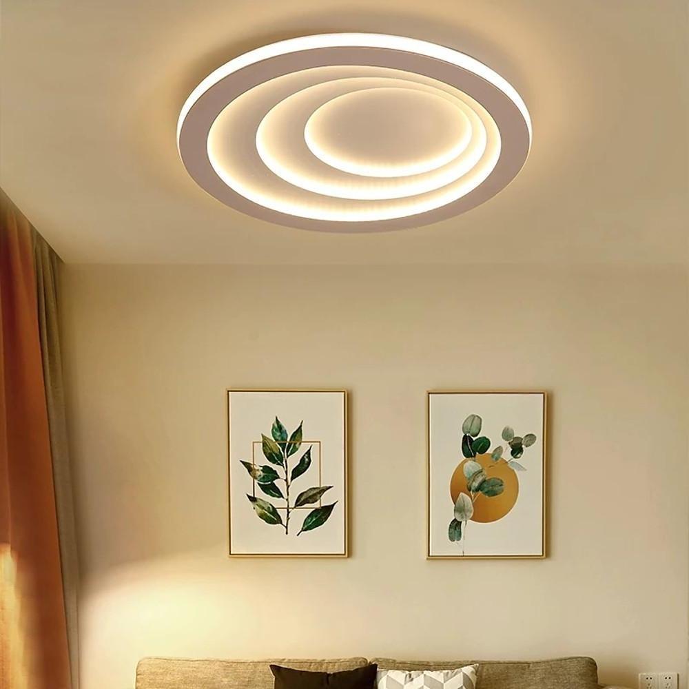 4 Graduated Circles LED Nordic Ceiling Light – Modern Flush Mount