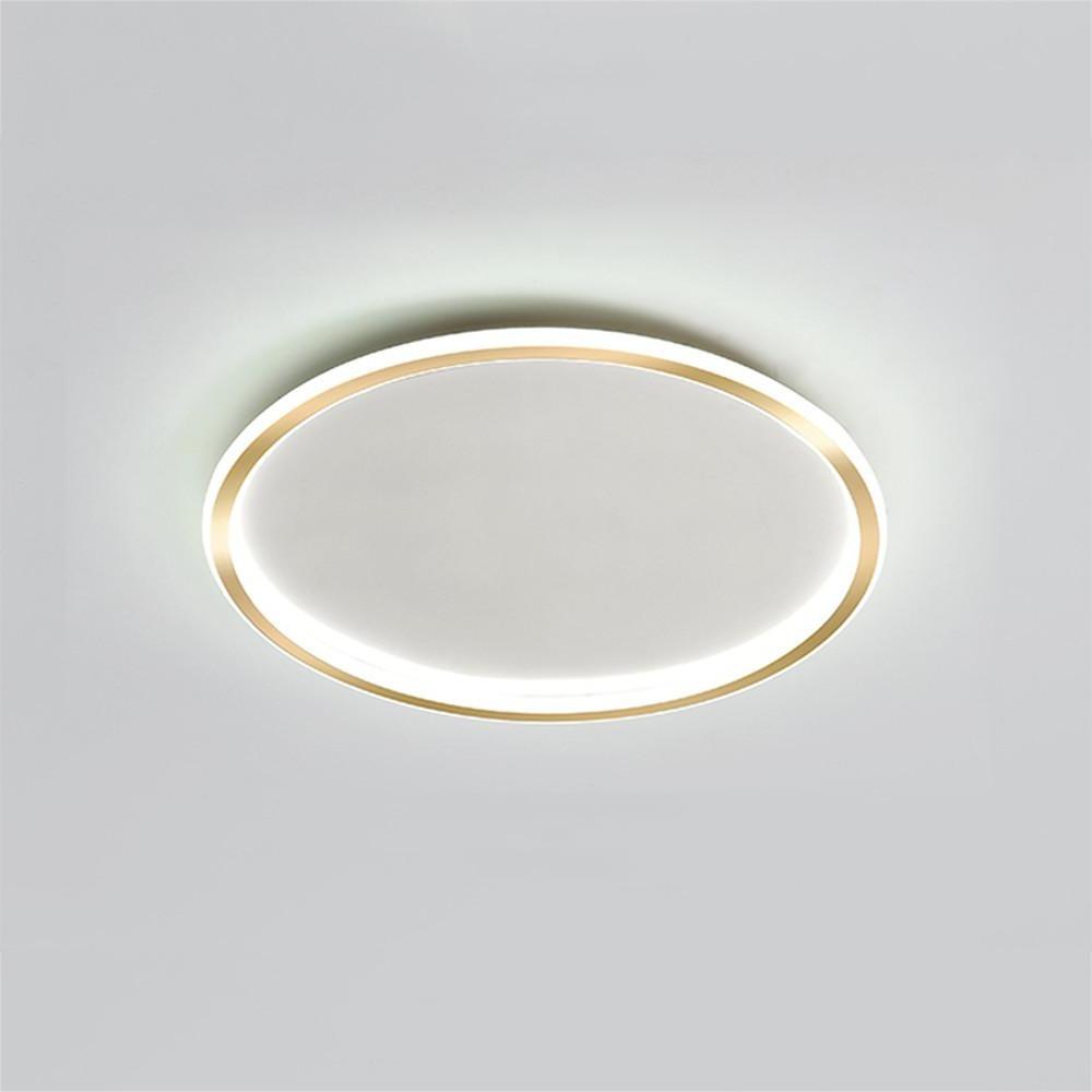 Circular Minimalist Metal Silica Gel LED Flush Mount Ceiling Light