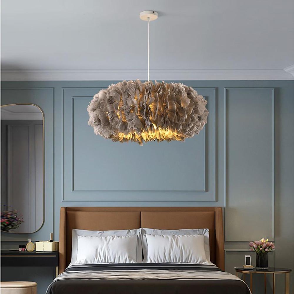 Feather Fairy Tale Theme Artistic Pendant Light for Bedroom