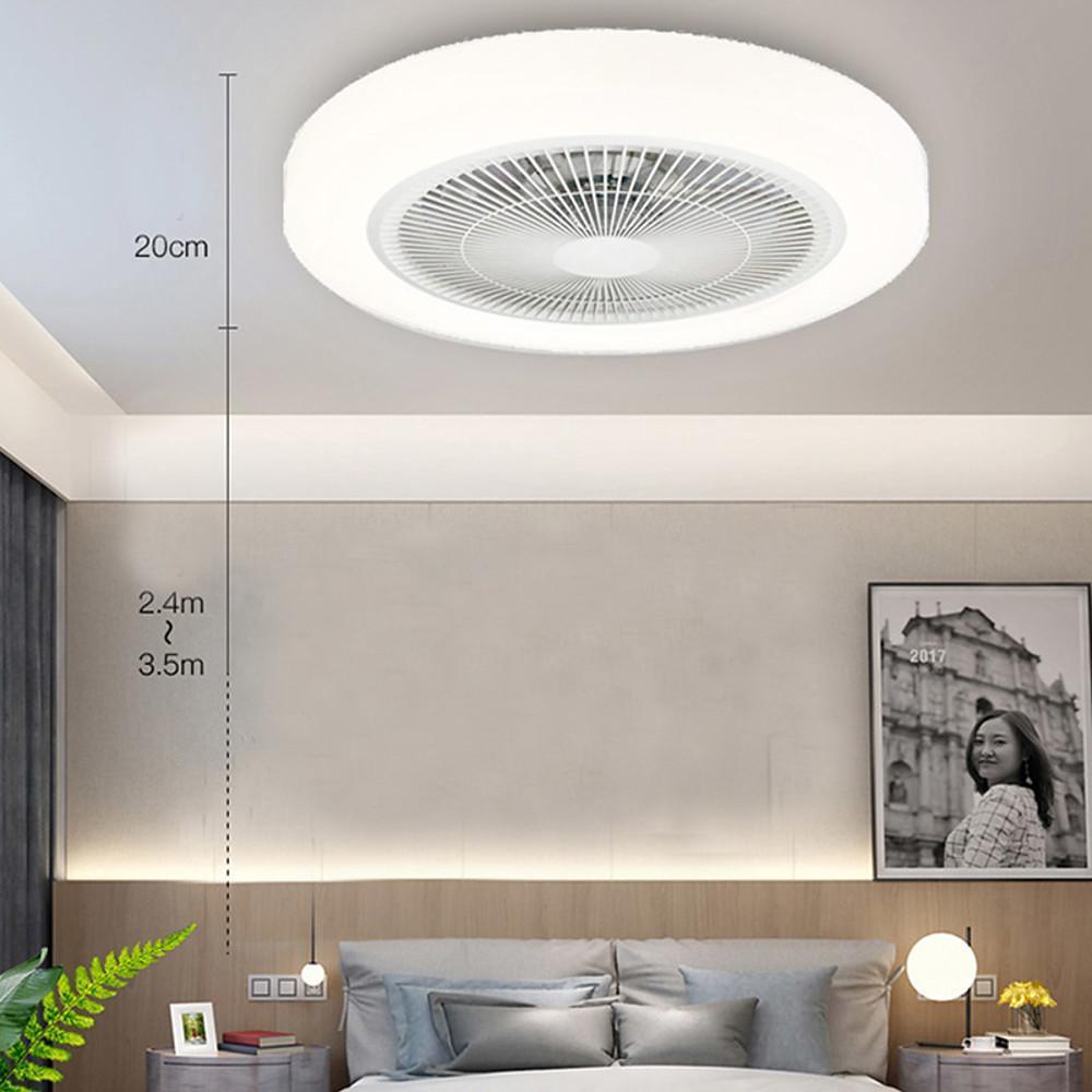Rounded Linear Flush Mount Bladeless Ceiling Fan with LED Light