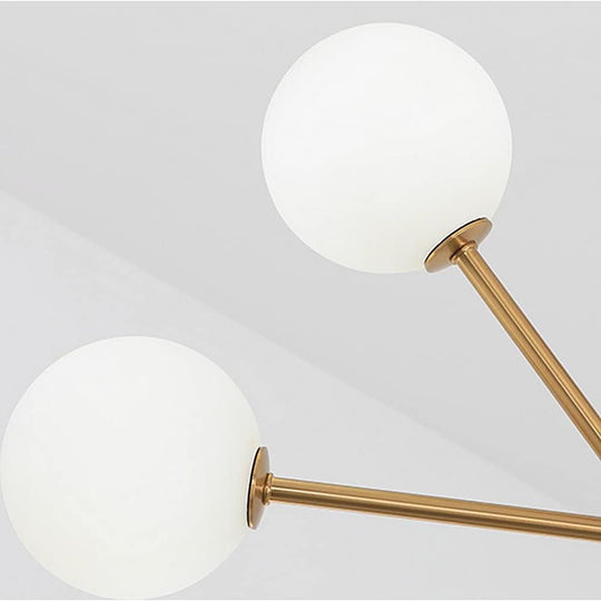 Geometrical Gold Sputnik 4-Light LED Chandelier