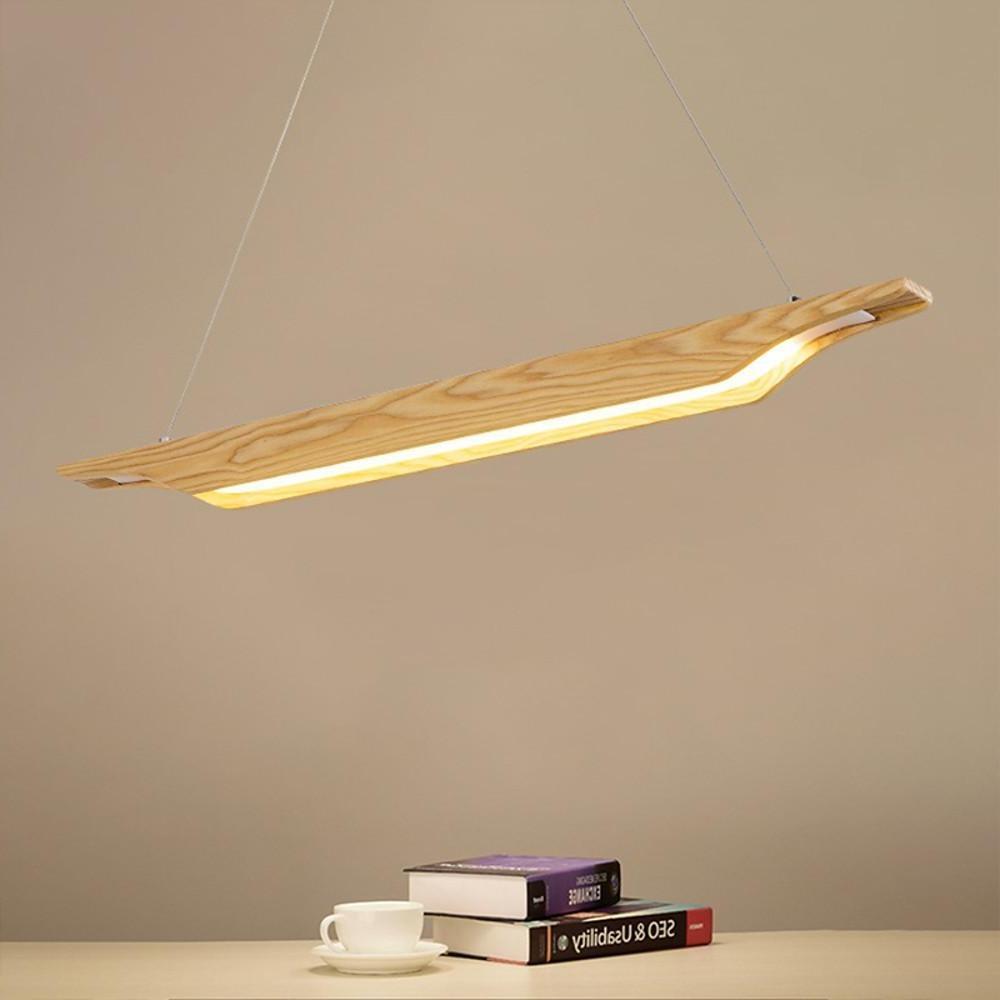 Unique Wood Design LED Modern Rustic Pendant Light
