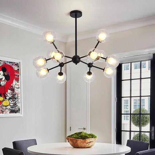 Modern Sputnik Bubble Chandelier with 12 LED Bulbs