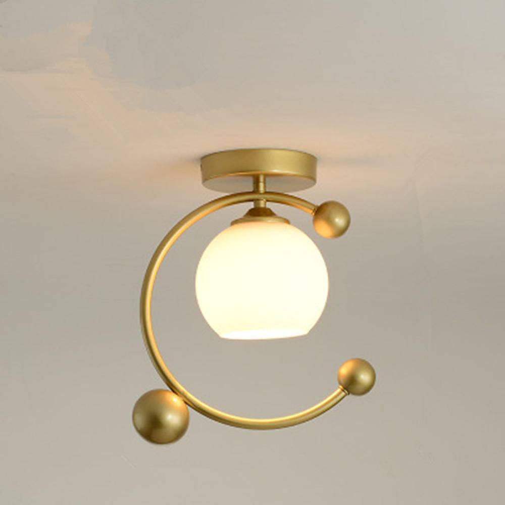 Artistic Metal Glass Globe LED Flush Mount Ceiling Light