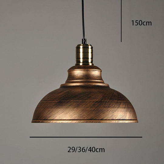 Semi-Globe Metal LED Vintage Pendant Light