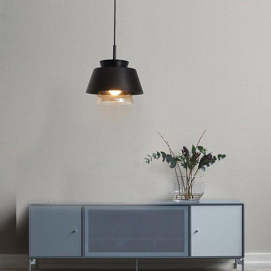 Traditional Metal Glass LED Modern Pendant Light Hanging Lamp