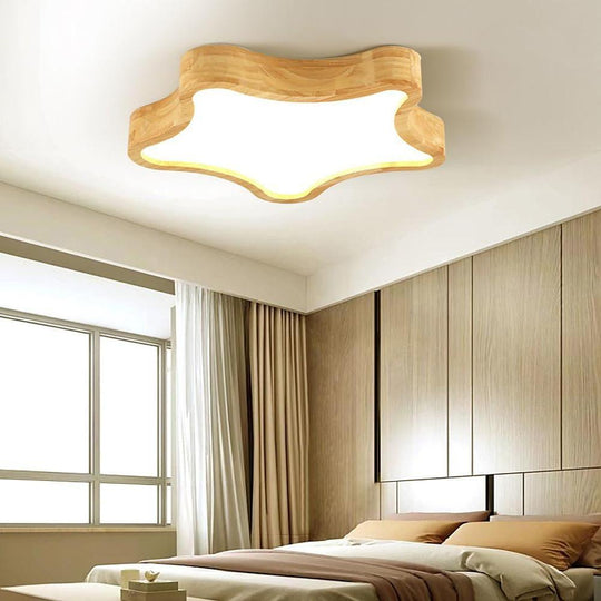 Novelty Rounded Star Flush Mount LED Ceiling Light