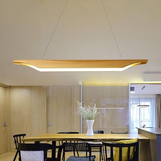 Unique Wood Design LED Modern Rustic Pendant Light