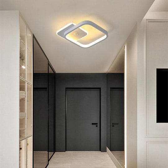 2 Overlapping Triangles LED Flush Mount Ceiling Light