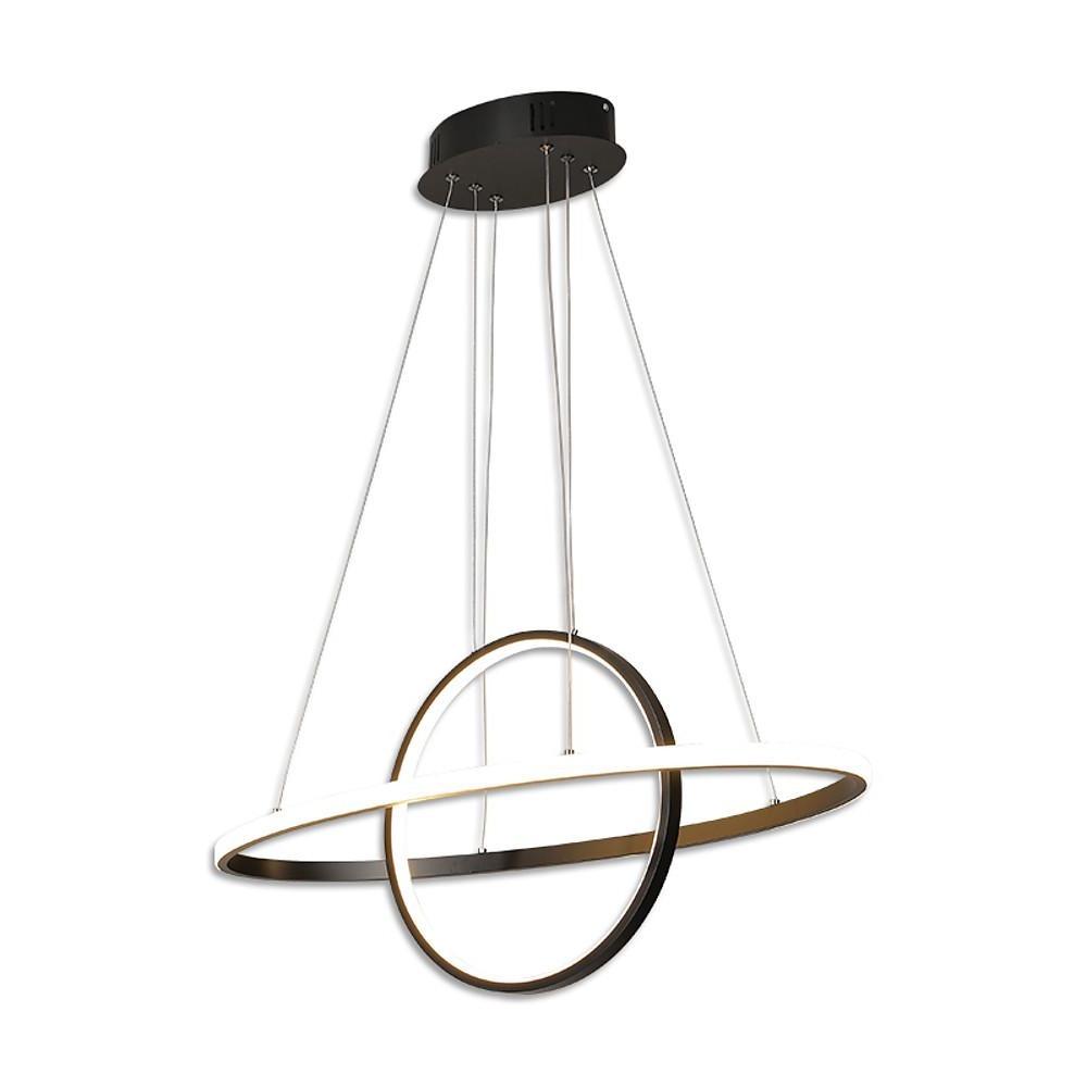 Two Circles LED Metal Adjustable Modern Chandelier