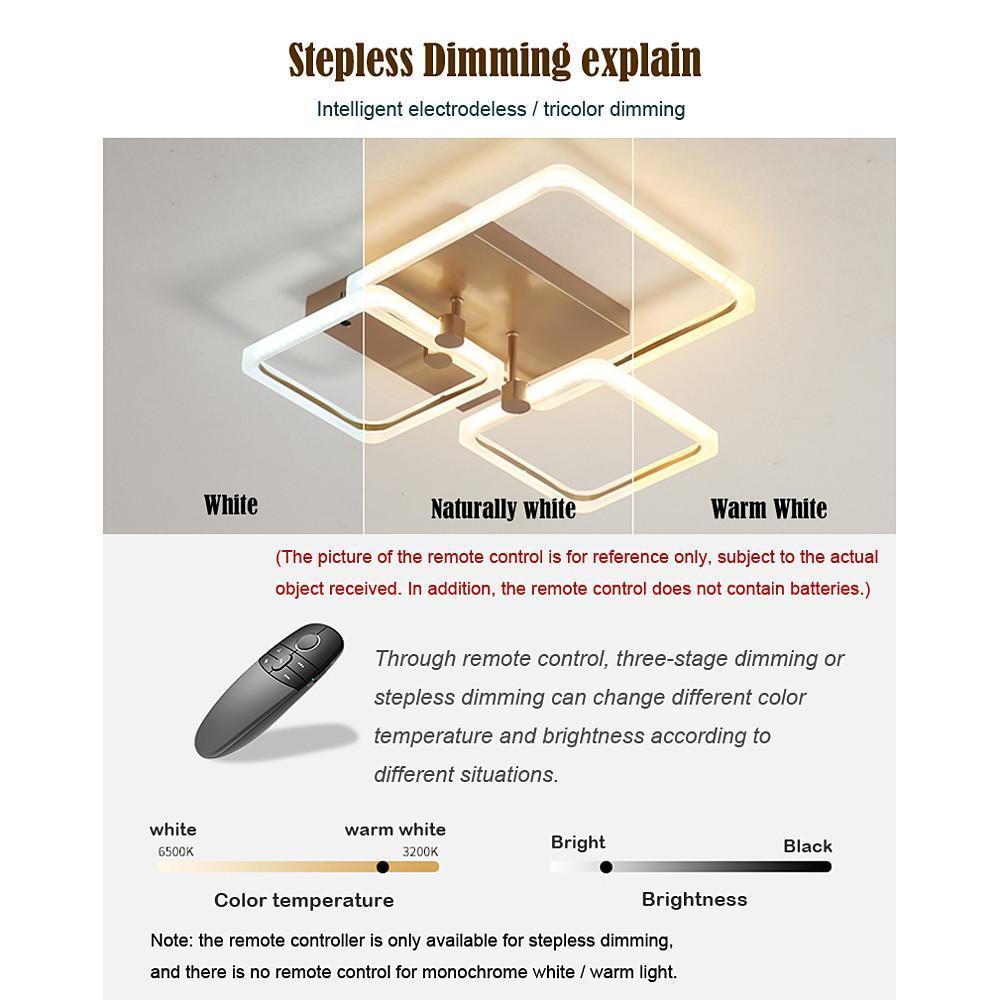 Squares Artistic Dimmable LED Modern Ceiling Light Flush Mount Lamp