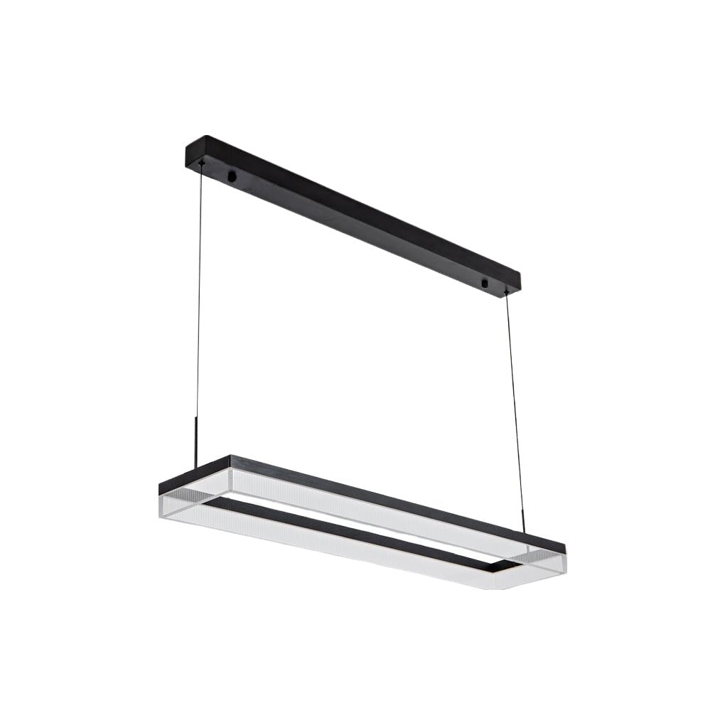 Rectangular Frame 3 Step Dimming LED Modern Chandelier with Remote