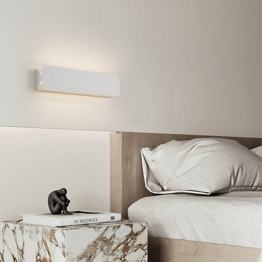 Rectangular Metal Creative LED White Modern Wall Lamp