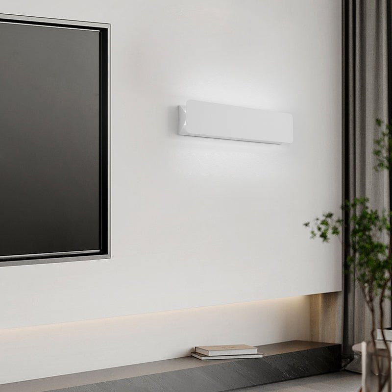 Rectangular Metal Creative LED White Modern Wall Lamp