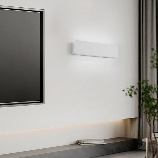 Rectangular Metal Creative LED White Modern Wall Lamp