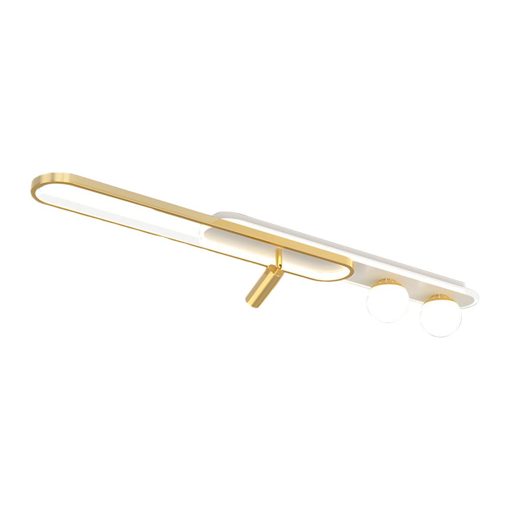 Modern Rectangular Ring Ceiling Light with Spotlights – LED