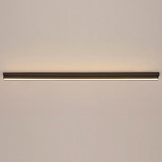 31" Long LED Linear Flush Mount Ceiling Light – Black Aluminum