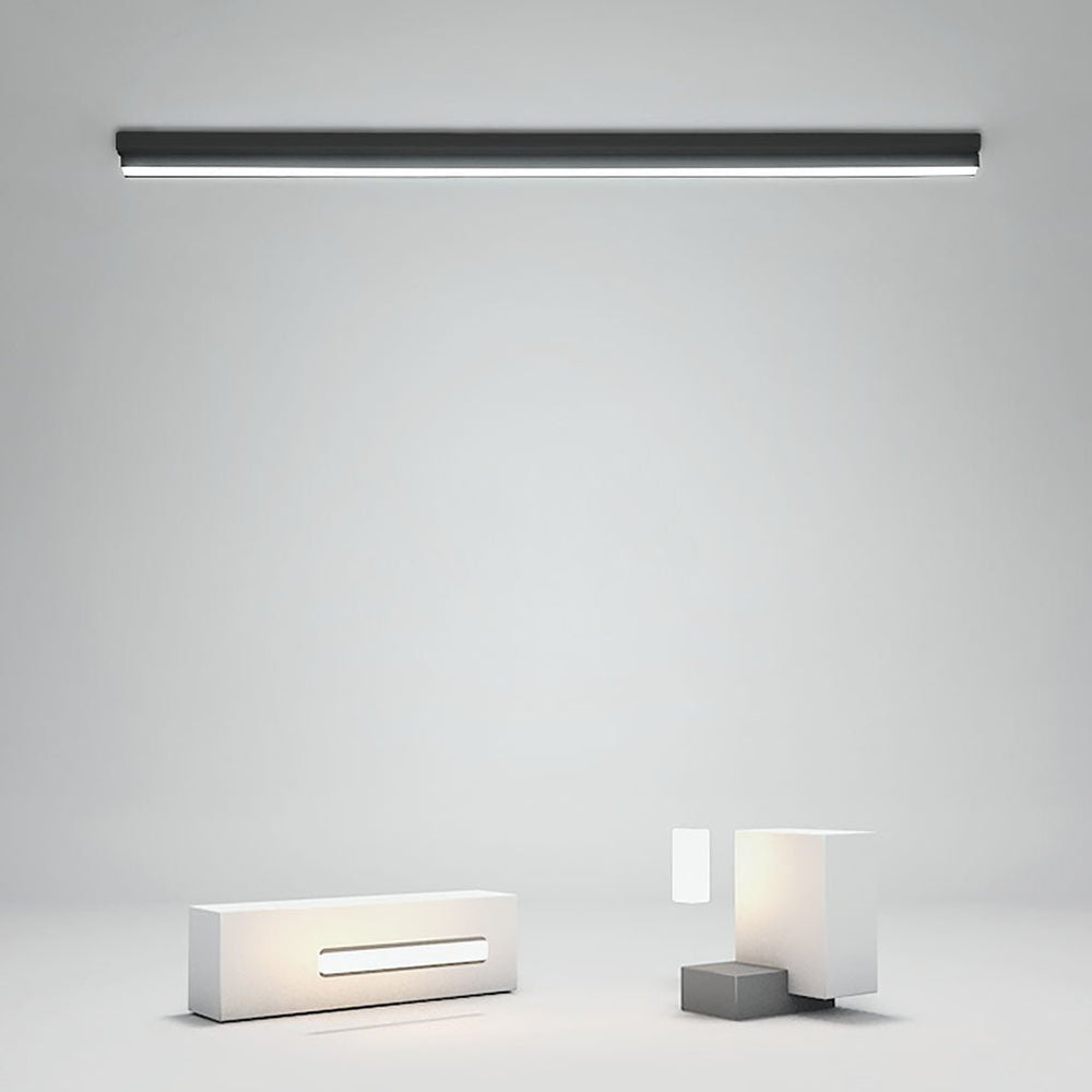31" Long LED Linear Flush Mount Ceiling Light – Black Aluminum