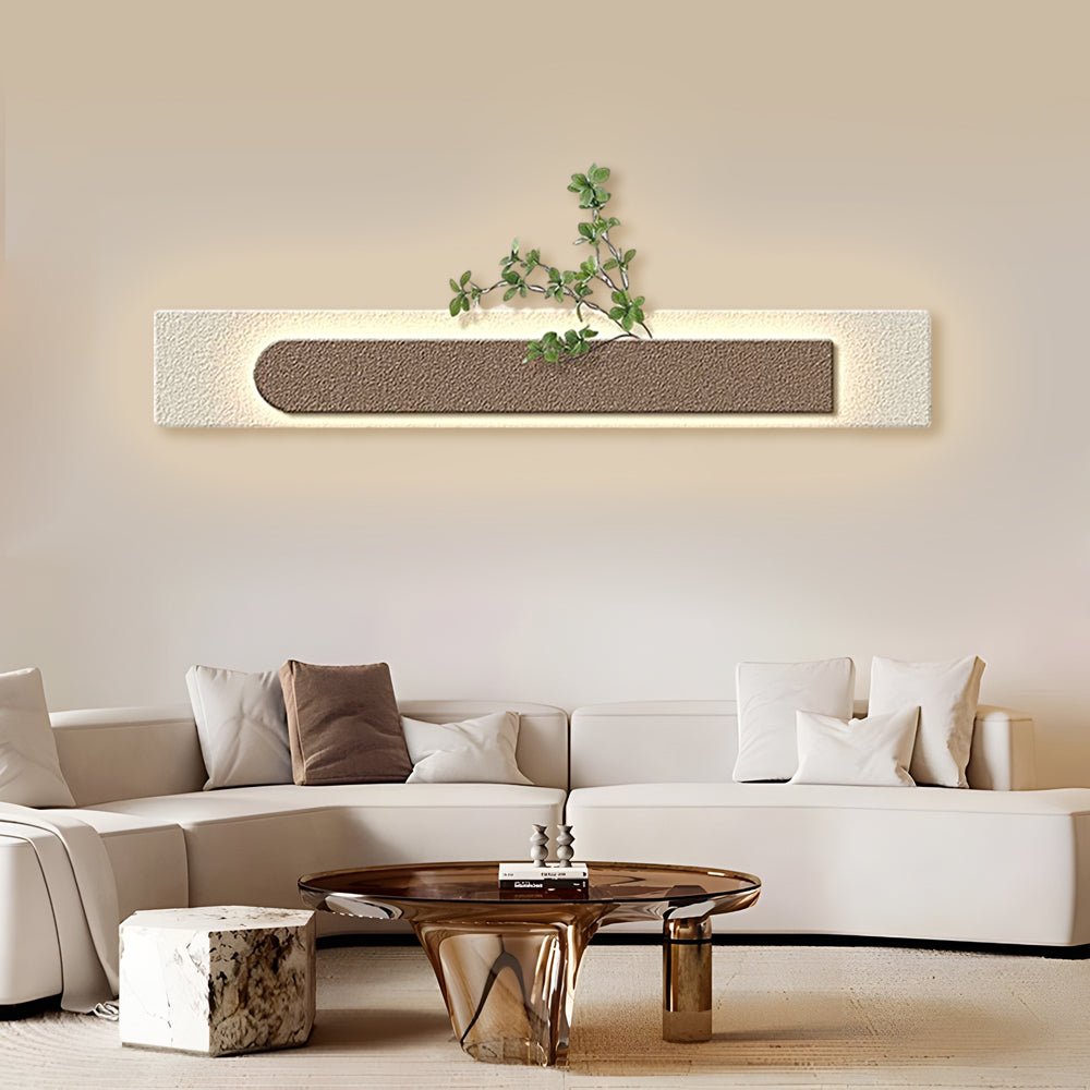 Rectangular 3D Sandstone USB Remote LED Wall Lamp Painting