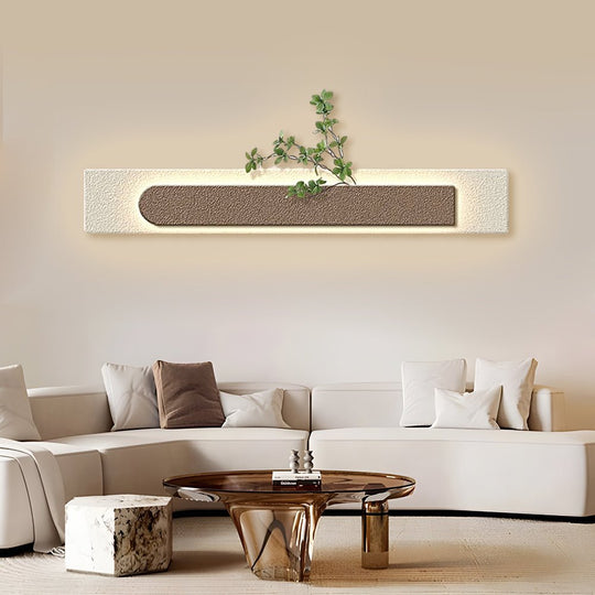 Rectangular 3D Sandstone USB Remote LED Wall Lamp Painting