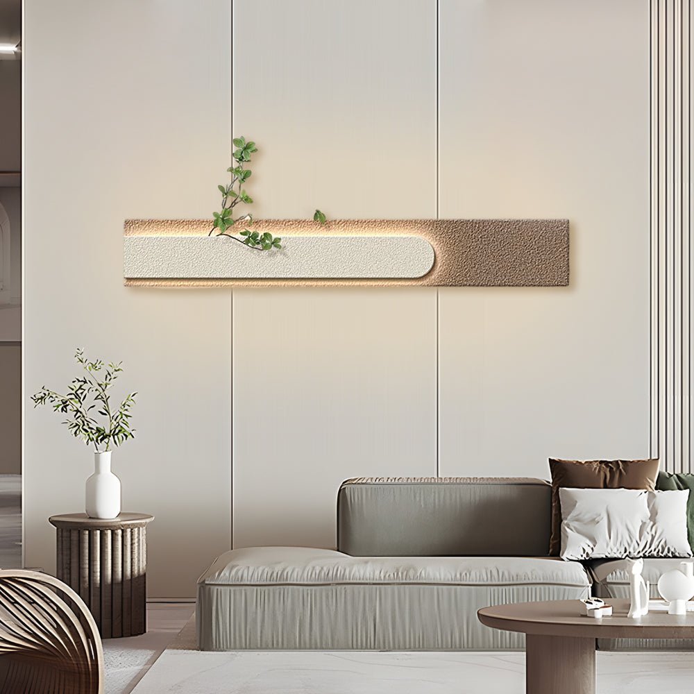Rectangular 3D Sandstone USB Remote LED Wall Lamp Painting