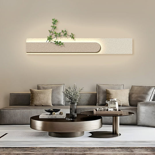 Rectangular 3D Sandstone USB Remote LED Wall Lamp Painting