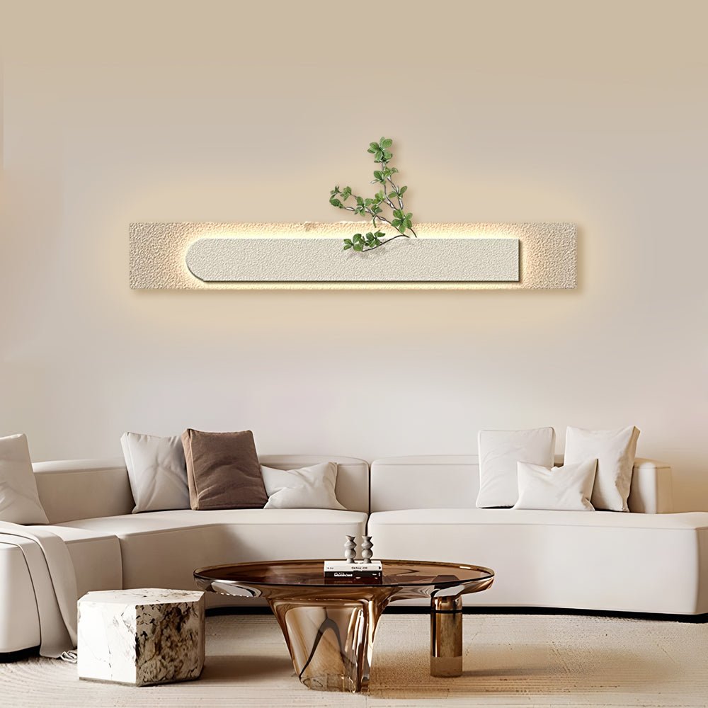 Rectangular 3D Sandstone USB Remote LED Wall Lamp Painting