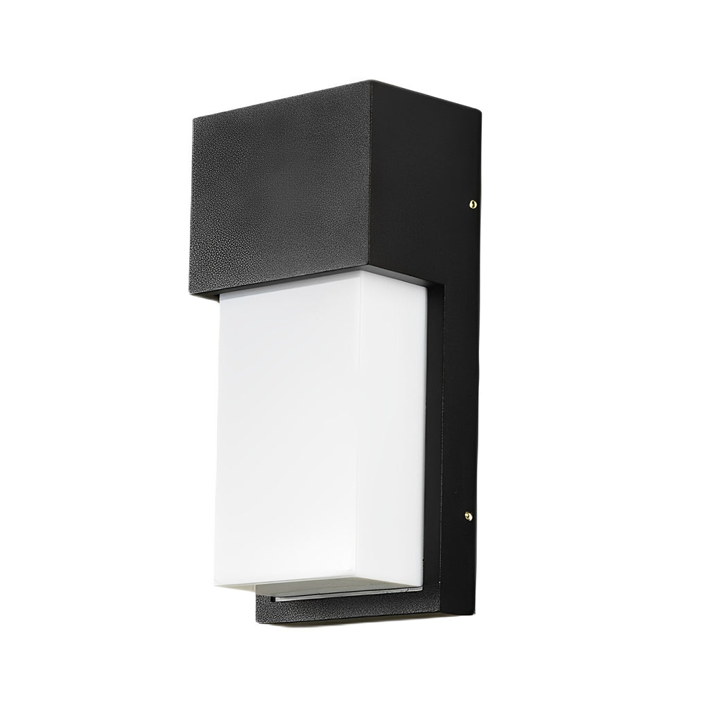 Rectangular Waterproof LED Black Outdoor Wall Light